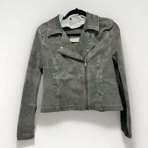 Anthropologie Marrakech Camo Moto Jacket Medium